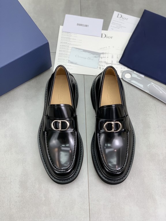 Factory price   top version      water-dyed cowhide original single quality Dior - . Dior original single on behalf of the purchase of high-end business shoes, fabric the use of Italian imports of open-edge beads of cowh