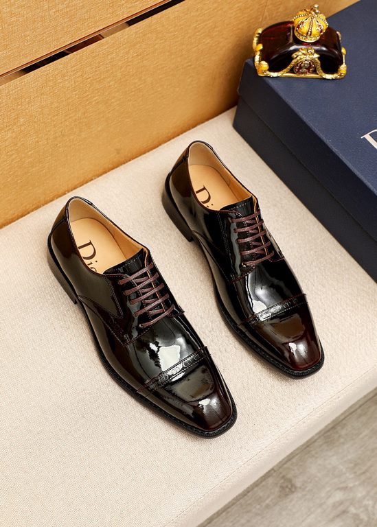 The original single Dior Dior      counter synchronization top generation purchase    men 2 0 2  4   business leather shoes Italy imported original open side beads, all imported cattle   leather lining pads, soles origin