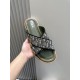 Dior Alias Men's Leather SlippersNew for summer, these Alias sandals make a statement of casual elegance. Crafted from grained cowhide leather, Oblique print fabric and cowhide lining! Cross-strap design with metal overl