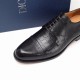 Dior Derby Shoes｜Leather soled formal shoes｜Meticulously crafted in open-edge beaded cowhide｜Water dyed cowhide lining｜With classic lace-up closure｜Side embossed logo｜Sheeny stacked heel for a touch of style｜Can be worn 