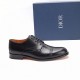 Dior Derby Shoes｜Leather soled formal shoes｜Meticulously crafted in open-edge beaded cowhide｜Water dyed cowhide lining｜With classic lace-up closure｜Side embossed logo｜Sheeny stacked heel for a touch of style｜Can be worn 