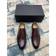 Dior ~ Size38-45D's new men's high-end men's business shoes, made of imported calfskin leather, hand-rubbed color change process, with cowhide liningpadded feet, imported Italian leather outsole, showing luxury!