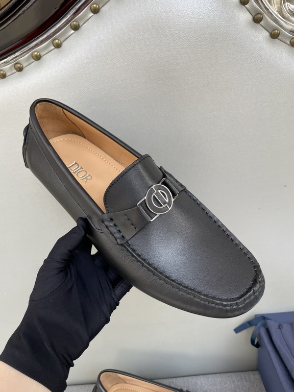 [strong] [strong] [strong] original single quality counter new dior dior pure handmade driving men's shoes soybean shoes footwear lazy shoes, exquisite hand sewing workmanship details comparable to the counter original r