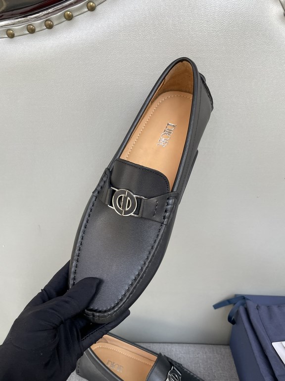 [strong] [strong] [strong] original single quality counter new dior dior pure handmade driving men's shoes soybean shoes footwear lazy shoes, exquisite hand sewing workmanship details comparable to the counter original r