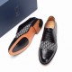 Dior Derby Shoes｜Leather soled formal shoes｜Meticulously crafted in open-edge beaded cowhide｜Water dyed cowhide lining｜With classic lace-up closure｜Side embossed logo｜Sheeny stacked heel for a touch of style｜Can be worn 