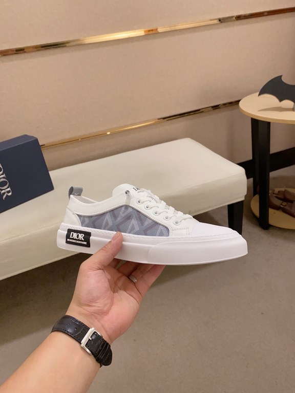 Factory price [Dior] new casual sports style men's shoes, new spring and summer models design, perfect workmanship, lace-up lazy models to create the quality of the suitcase, Upper imported first layer cowhide, senior sh