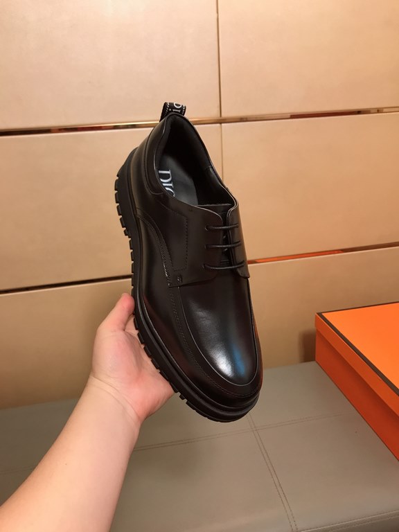 Factory    〈Dio〉 new casual casual business shoes   luxury fashion high-end products   perfect last plus top handmade, making this shoe immediately formed a strong aristocratic atmosphere, the selection of cowhide, sheep