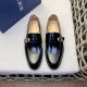 Dior Derby Shoes｜Leather soled formal shoes｜Meticulously crafted in open-edge beaded cowhide｜Water dyed cowhide lining｜With classic lace-up closure｜Side embossed logo｜Sheeny stacked heel for a touch of style｜Can be worn 