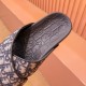 Dior Dior  2024 men's summer slippers, high-end boutique, upper calfskin embossed, loose and comfortable, recommended to get, lined with head layer calfskin, double-layer combination outsole!Size38-45.