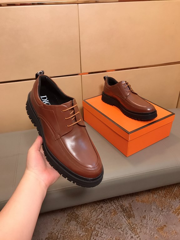 Factory    〈Dio〉 new casual casual business shoes   luxury fashion high-end products   perfect last plus top handmade, making this shoe immediately formed a strong aristocratic atmosphere, the selection of cowhide, sheep