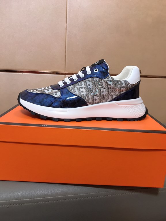 Factory price    [Dior Dior] new casual shoes, must explode models, using the trend of fashion shoes   the latest - explosive models   uppers using imported printed fabric splicing design, breathable lining, comfortable 