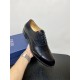 Dior Derby Shoes｜Leather soled formal shoes｜Meticulously crafted in open-edge beaded cowhide｜Water dyed cowhide lining｜With classic lace-up closure｜Side embossed logo｜Sheeny stacked heel for a touch of style｜Can be worn 