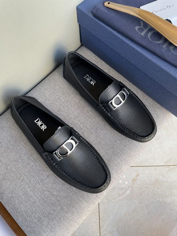 [strong] [strong] [strong] original single quality counter new dior dior pure handmade driving men's shoes soybean shoes footwear lazy shoes, exquisite hand sewing workmanship details comparable to the counter original r