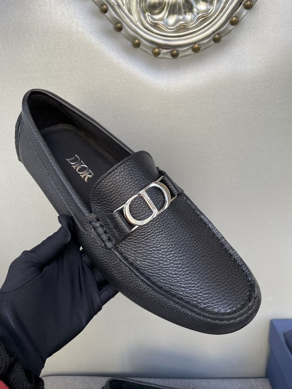 [strong] [strong] [strong] original single quality counter new dior dior pure handmade driving men's shoes soybean shoes footwear lazy shoes, exquisite hand sewing workmanship details comparable to the counter original r