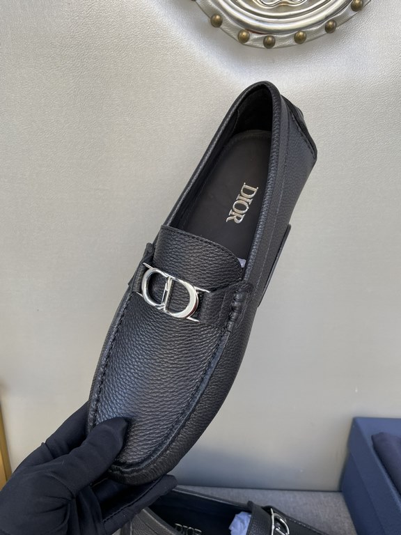 [strong] [strong] [strong] original single quality counter new dior dior pure handmade driving men's shoes soybean shoes footwear lazy shoes, exquisite hand sewing workmanship details comparable to the counter original r