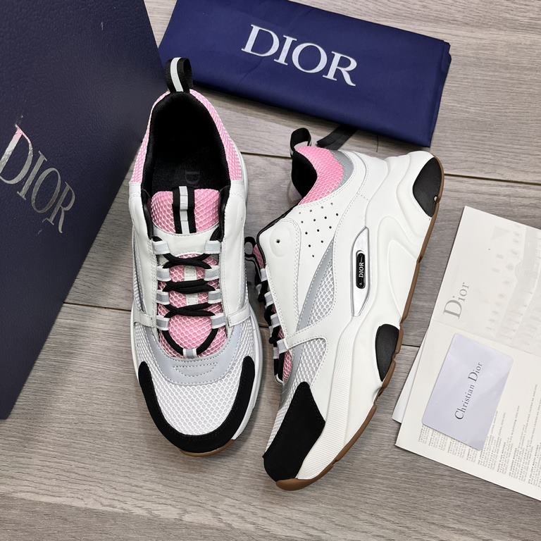 Factory   Dior's latest casual sneakers     Couples fashion explosive models,   version of the simple atmosphere,   fabric using imported cowhide with the original mesh,   comfortable and breathable mesh lining, the orig