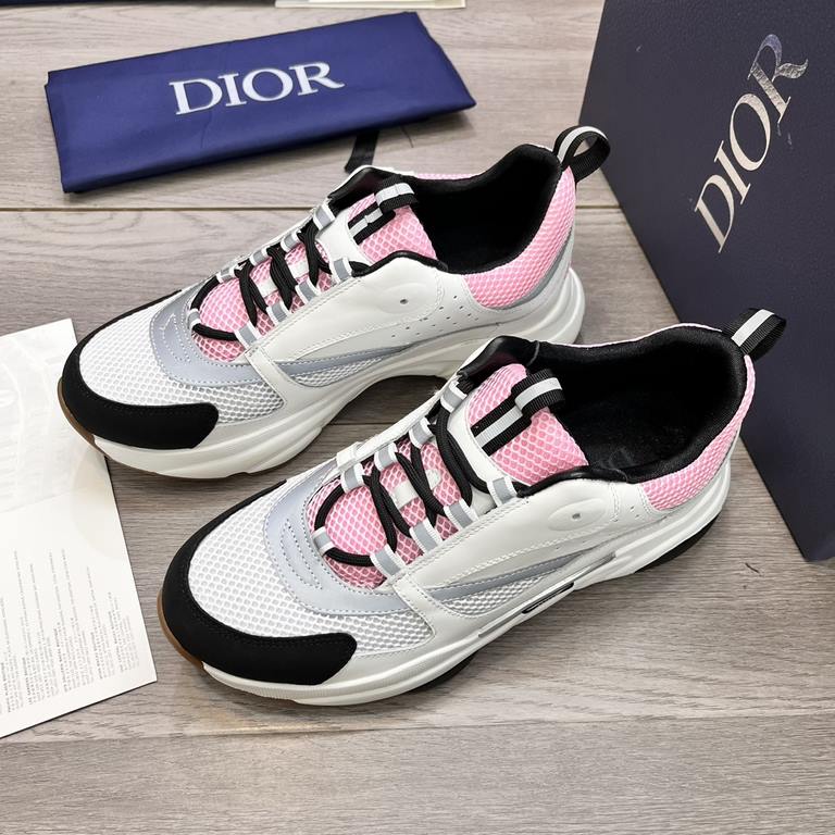 Factory   Dior's latest casual sneakers     Couples fashion explosive models,   version of the simple atmosphere,   fabric using imported cowhide with the original mesh,   comfortable and breathable mesh lining, the orig