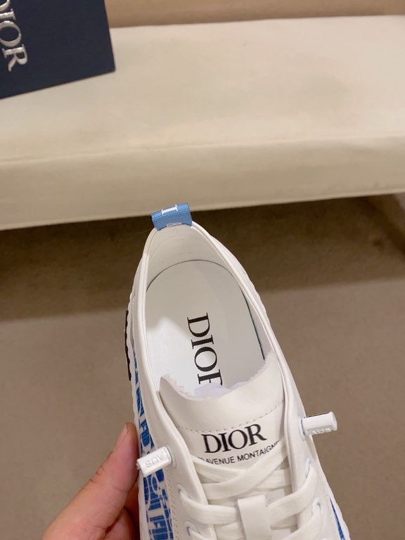 Factory price [Dior] new casual sports style men's shoes, new spring and summer models design, perfect workmanship, lace-up lazy models to create the quality of the suitcase, Upper imported first layer cowhide, senior sh