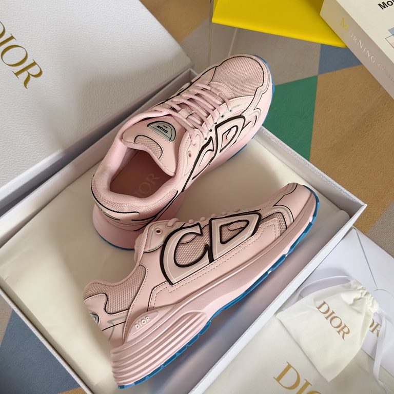 [Dongguan Goods] New ColorwayDior Dior B30 Reflective Dad ShoesThe Dior logo on the tongue also indicates that these shoes are the B30 model! The B30 utilizes delicate leather and mesh fabric materials to form the body o