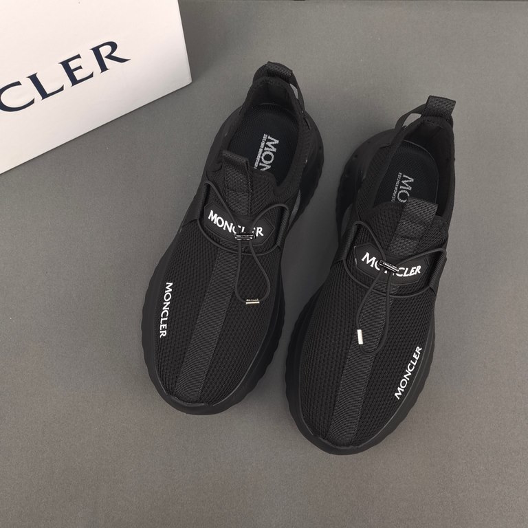 .   The Moncler Moncler Men's Outdoor Lace-Up Sneaker features a comfortable, slip-resistant shoe designed for outdoor runs or urban strolls. Combining innovation, functionality and graphic detailing, it draws inspiratio