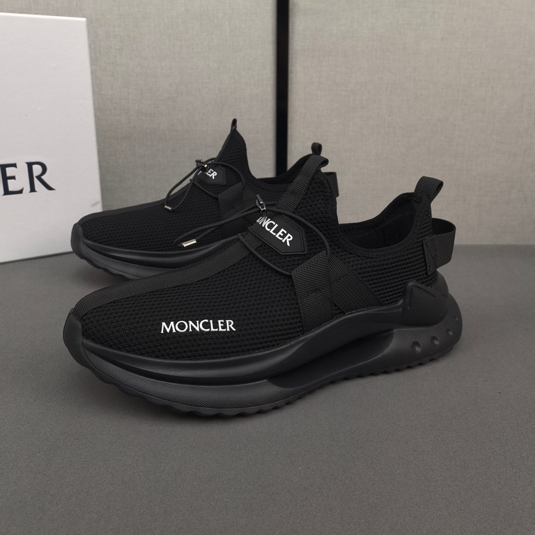 .   The Moncler Moncler Men's Outdoor Lace-Up Sneaker features a comfortable, slip-resistant shoe designed for outdoor runs or urban strolls. Combining innovation, functionality and graphic detailing, it draws inspiratio