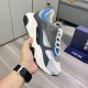 Factory   Dior's latest casual sneakers     Couples fashion explosive models,   version of the simple atmosphere,   fabric using imported cowhide with the original mesh,   comfortable and breathable mesh lining, the orig