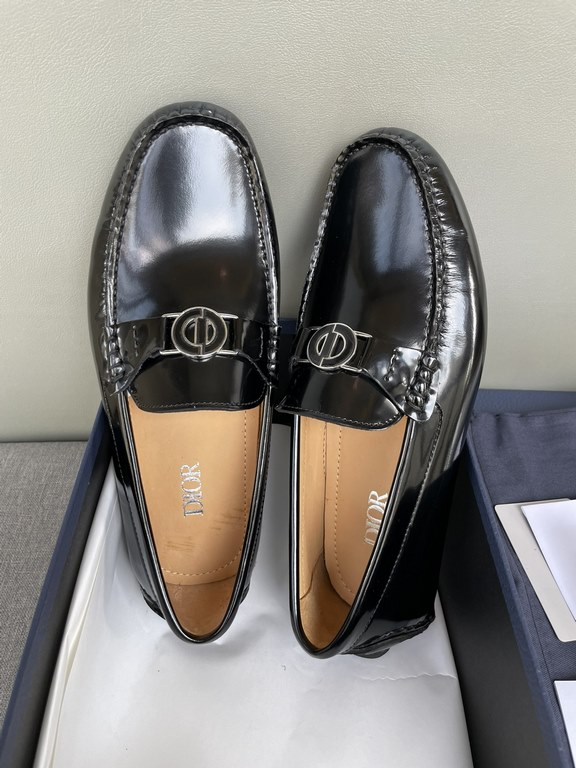 [strong] [strong] [strong] original single quality counter new dior dior pure handmade driving men's shoes soybean shoes footwear lazy shoes, exquisite hand sewing workmanship details comparable to the counter original r