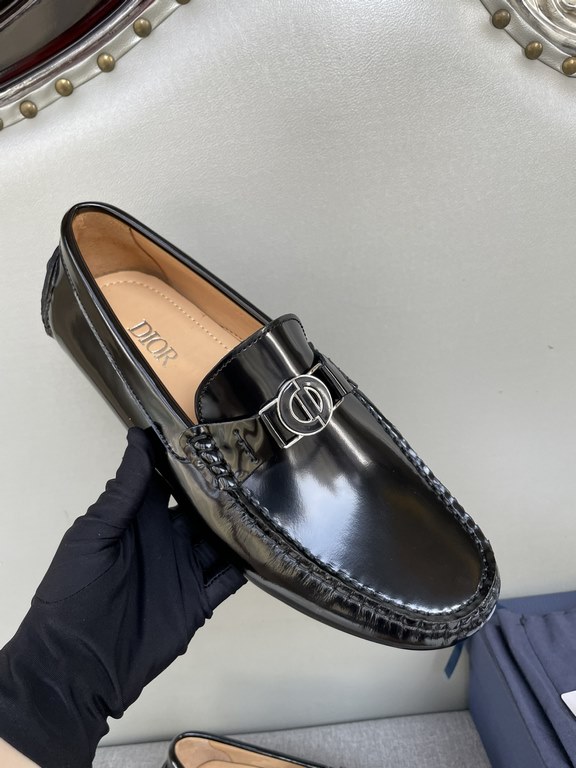 [strong] [strong] [strong] original single quality counter new dior dior pure handmade driving men's shoes soybean shoes footwear lazy shoes, exquisite hand sewing workmanship details comparable to the counter original r