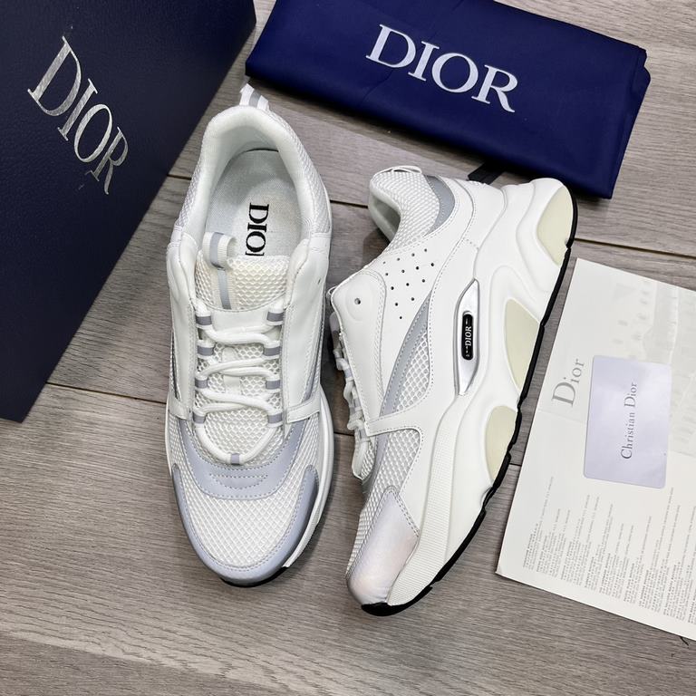 Factory   Dior's latest casual sneakers     Couples fashion explosive models,   version of the simple atmosphere,   fabric using imported cowhide with the original mesh,   comfortable and breathable mesh lining, the orig