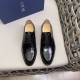 Dior Derby Shoes｜Leather soled formal shoes｜Meticulously crafted in open-edge beaded cowhide leather｜Water dyed cowhide lining｜With classic lace-up closure｜Side embossed logo｜Sheeny stacked heel for a touch of style｜Can 