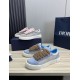 Dior Dior.B33 seriesCouple's casual board shoes qingkv    Original purchaseCrafted from Dior cowhide leather, the side panels are adorned with a canvas panel in the same shade of the CD Diamond pattern.The CD Icon lace e