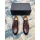 Dior ~ Size38-45D's new men's high-end men's business shoes, made of imported calfskin leather, hand-rubbed color change process, with cowhide liningpadded feet, imported Italian leather outsole, showing luxury!