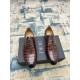 Dior ~ Size38-45D's new men's high-end men's business shoes, made of imported calfskin leather, hand-rubbed color change process, with cowhide liningpadded feet, imported Italian leather outsole, showing luxury!