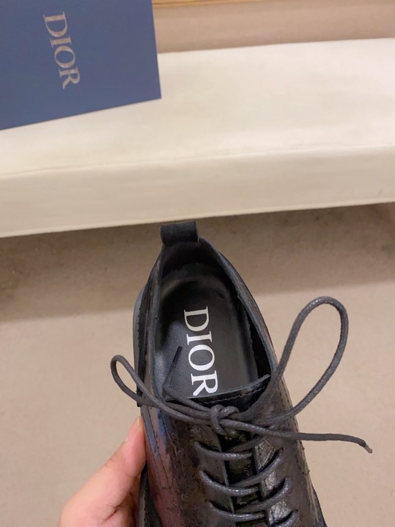 Factory   [Dior - Dior] new leather shoes  , top    new counter synchronization on sale, the upper    Italian imported suede cowhide with fabric, all imported cowhide lining  cowhide insole   , completely  1  than 1   re