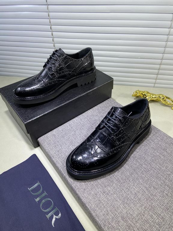 Factory   original single  [DIOR] Dior   popular explosion models casual leather shoes   fashionable atmosphere     秘 fabric the original imported open-edge beaded cowhide, washed cow   leather lining, the original open 