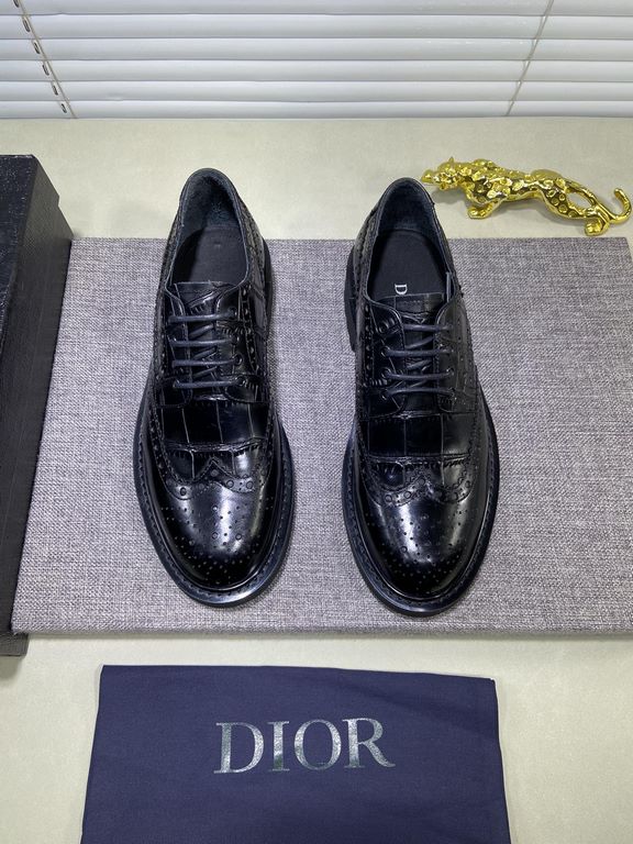 Factory   original single  [DIOR] Dior   popular explosion models casual leather shoes   fashionable atmosphere     秘 fabric the original imported open-edge beaded cowhide, washed cow   leather lining, the original open 