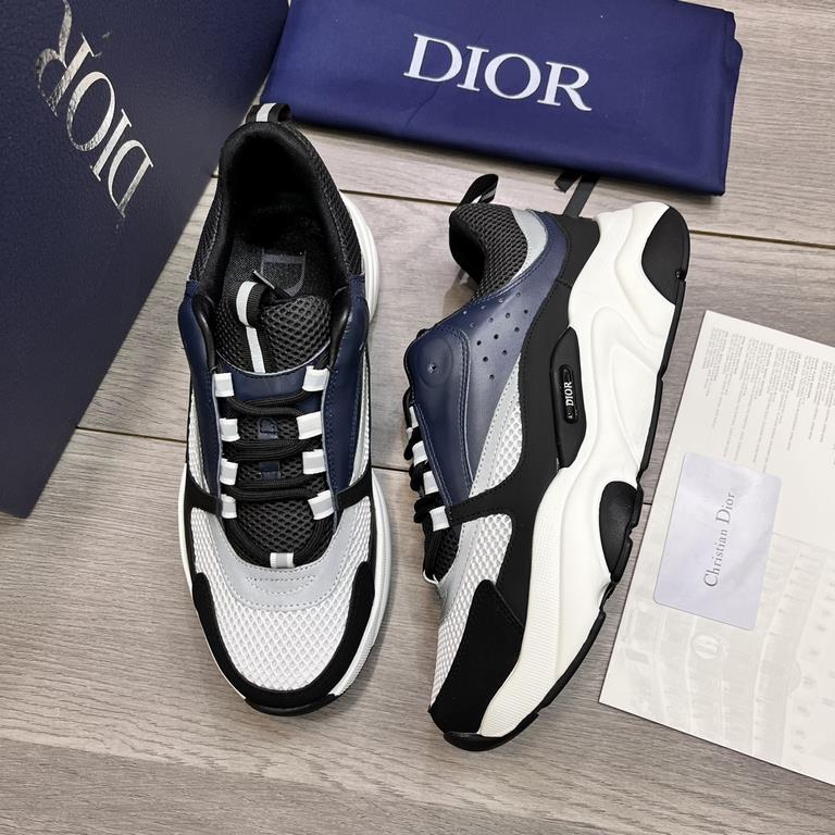 Factory   Dior's latest casual sneakers     Couples fashion explosive models,   version of the simple atmosphere,   fabric using imported cowhide with the original mesh,   comfortable and breathable mesh lining, the orig