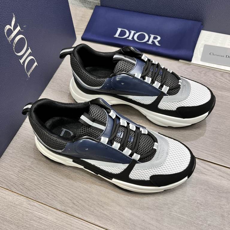 Factory   Dior's latest casual sneakers     Couples fashion explosive models,   version of the simple atmosphere,   fabric using imported cowhide with the original mesh,   comfortable and breathable mesh lining, the orig