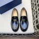 DIOGranville Formal Leather Loafers｜Made of black smooth cowhide leather｜Metallic laminated brass Dior Oblique logo on upper｜Matched with leather sole in the same color｜Dior logo engraved on heel for a more sophisticated