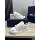 Dior Dior.B33 seriesCouple's casual board shoes qingkv    Original purchaseCrafted from Dior cowhide leather, the side panels are adorned with a canvas panel in the same shade of the CD Diamond pattern.The CD Icon lace e