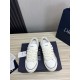 Dior Dior.B33 seriesCouple's casual board shoes qingkv    Original purchaseCrafted from Dior cowhide leather, the side panels are adorned with a canvas panel in the same shade of the CD Diamond pattern.The CD Icon lace e