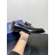 Dior Derby Shoes｜Leather soled formal shoes｜Meticulously crafted in open-edge beaded cowhide｜Water dyed cowhide lining｜With classic lace-up closure｜Side embossed logo｜Sheeny stacked heel for a touch of style｜Can be worn 