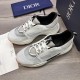 Factory   Dior's latest casual sneakers     Couples fashion explosive models,   version of the simple atmosphere,   fabric using imported cowhide with the original mesh,   comfortable and breathable mesh lining, the orig