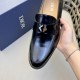 Dior Derby Shoes｜Leather soled formal shoes｜Meticulously crafted in open-edge beaded cowhide｜Water dyed cowhide lining｜With classic lace-up closure｜Side embossed logo｜Sheeny stacked heel for a touch of style｜Can be worn 