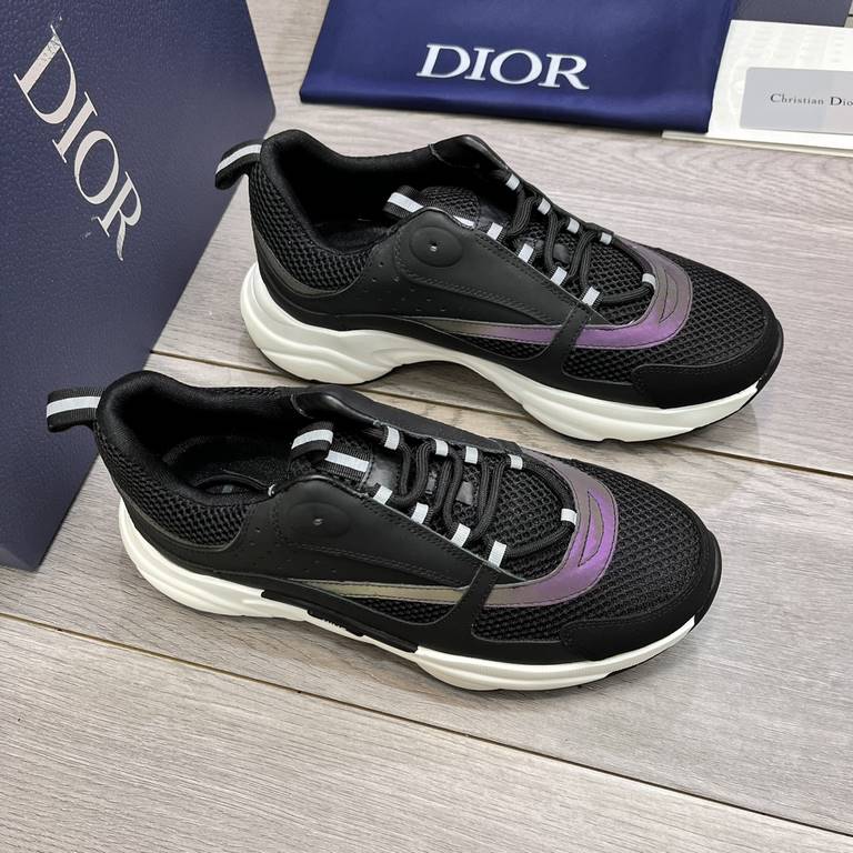 Factory   Dior's latest casual sneakers     Couples fashion explosive models,   version of the simple atmosphere,   fabric using imported cowhide with the original mesh,   comfortable and breathable mesh lining, the orig