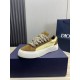 Dior Dior.B33 seriesCouple's casual board shoes qingkv    Original purchaseCrafted from Dior cowhide leather, the side panels are adorned with a canvas panel in the same shade of the CD Diamond pattern.The CD Icon lace e