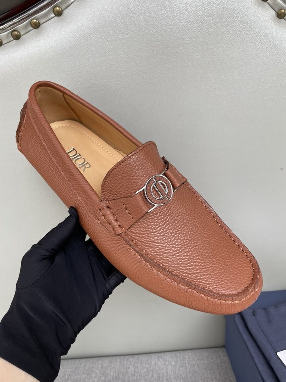 [strong] [strong] [strong] original single quality counter new dior dior pure handmade driving men's shoes soybean shoes footwear lazy shoes, exquisite hand sewing workmanship details comparable to the counter original r