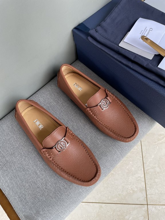 [strong] [strong] [strong] original single quality counter new dior dior pure handmade driving men's shoes soybean shoes footwear lazy shoes, exquisite hand sewing workmanship details comparable to the counter original r