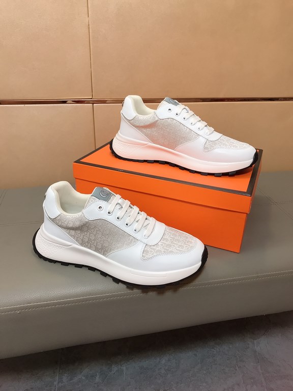 Factory price    [Dior Dior] new casual shoes, must explode models , using the trend of fashion shoes   the latest - explosive models   uppers are made of imported cowhide leather   printed fabric splicing design , breat