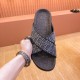 Dior Dior  2024 men's summer slippers, high-end boutique, upper calfskin embossed, loose and comfortable, recommended to get, lined with head layer calfskin, double-layer combination outsole!Size38-45.